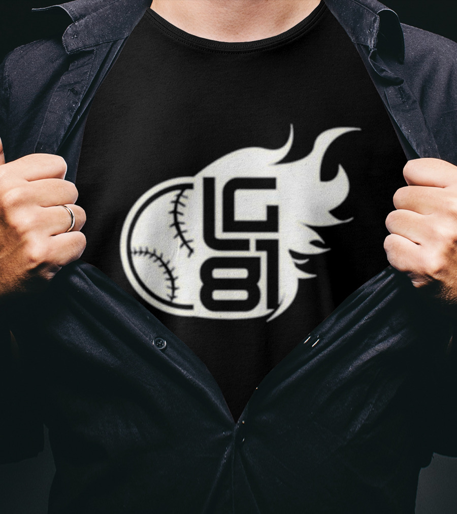 LG 81 Baseball Flames T-Shirt