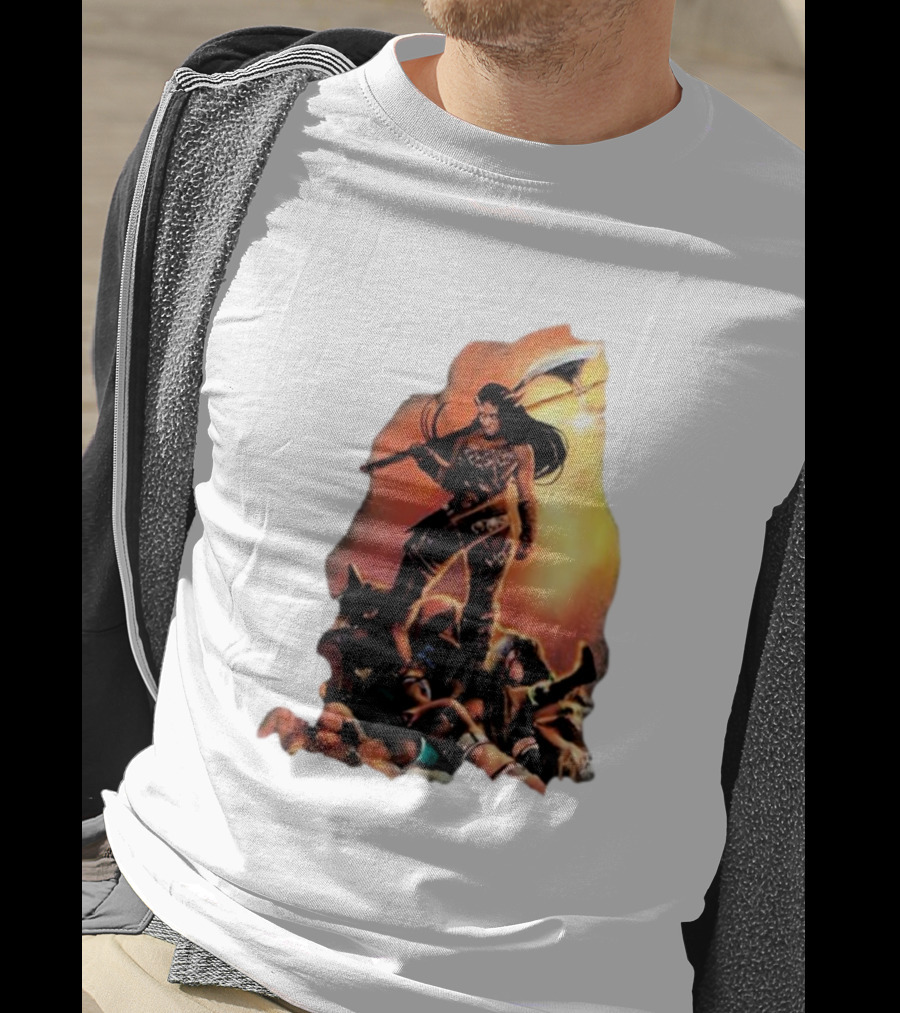 Athena Palmer Warrior Standing Over Fallen Warriors T-Shirt