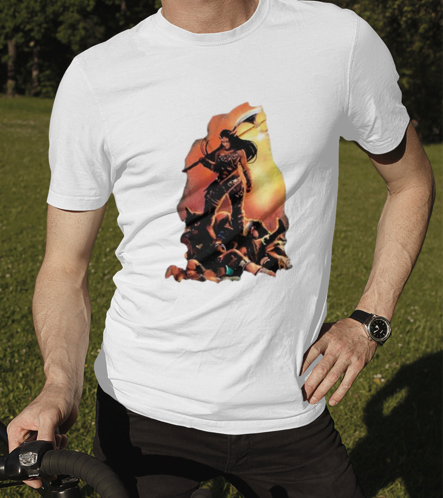 Athena Palmer Warrior Standing Over Fallen Warriors T-Shirt