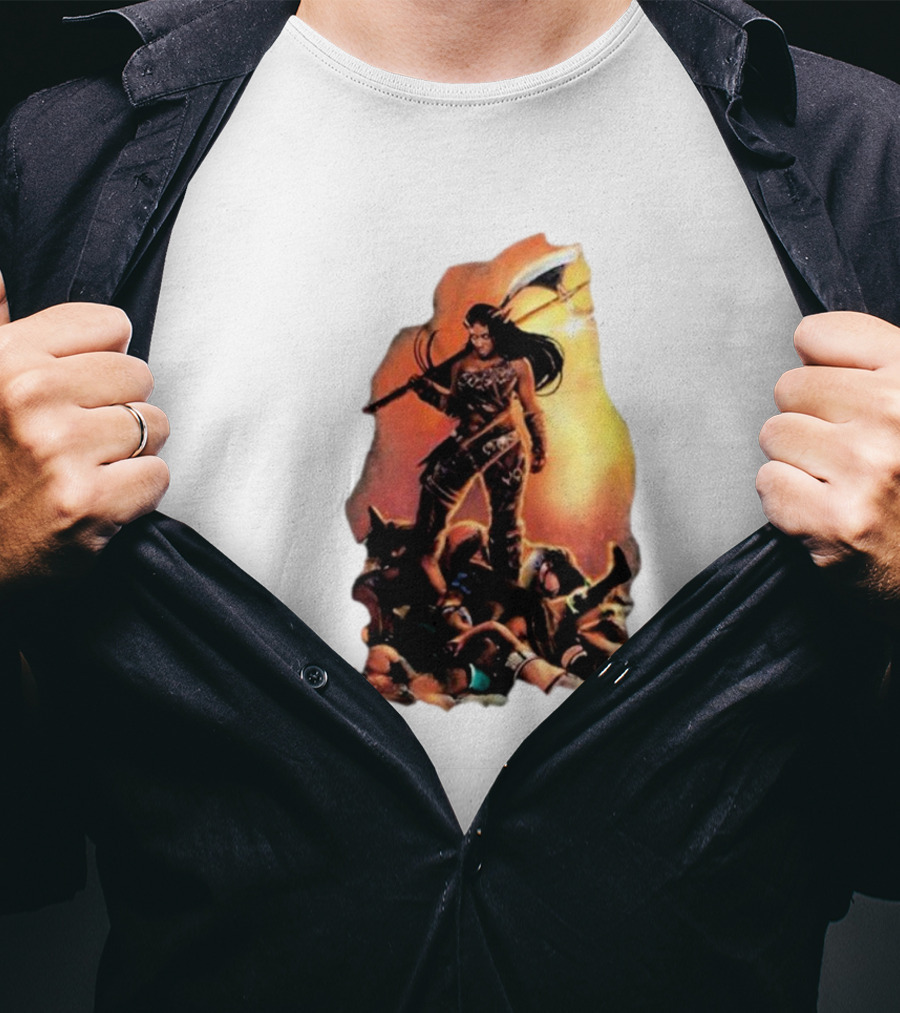 Athena Palmer Warrior Standing Over Fallen Warriors T-Shirt