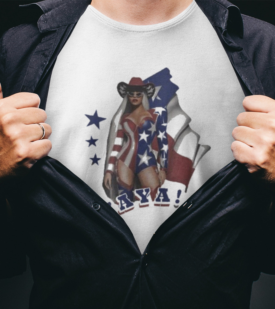 Cowboy Yaya American Flag Stars T-Shirt