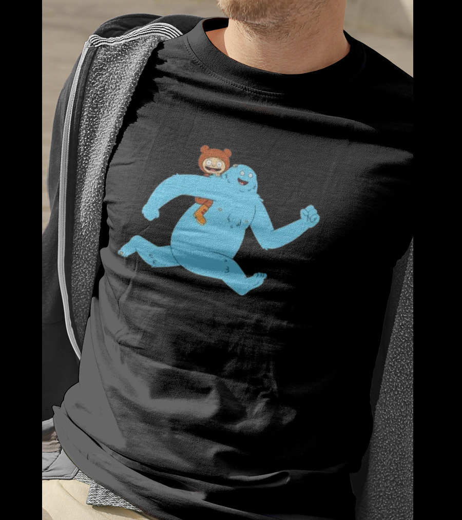 Bigfoot Society The Great North Blue Yeti Cartoon Character T-Shirt