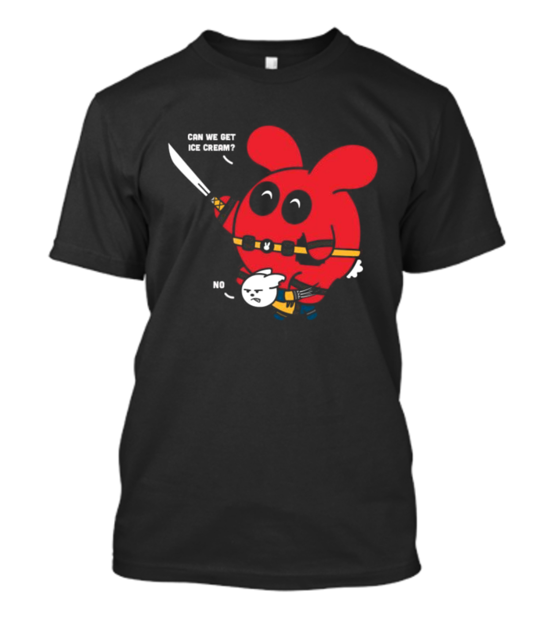 Can We Get Ice Cream No Exclusive Deadpool Rabbit T-Shirt