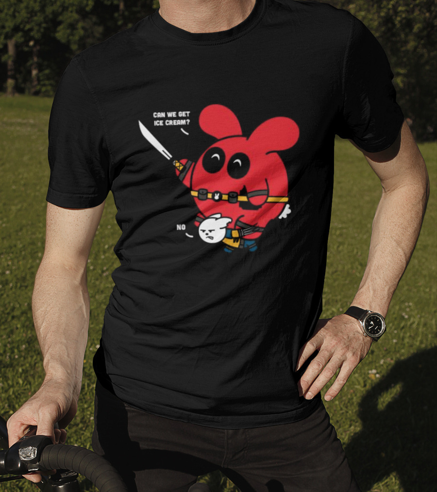 Can We Get Ice Cream No Exclusive Deadpool Rabbit T-Shirt