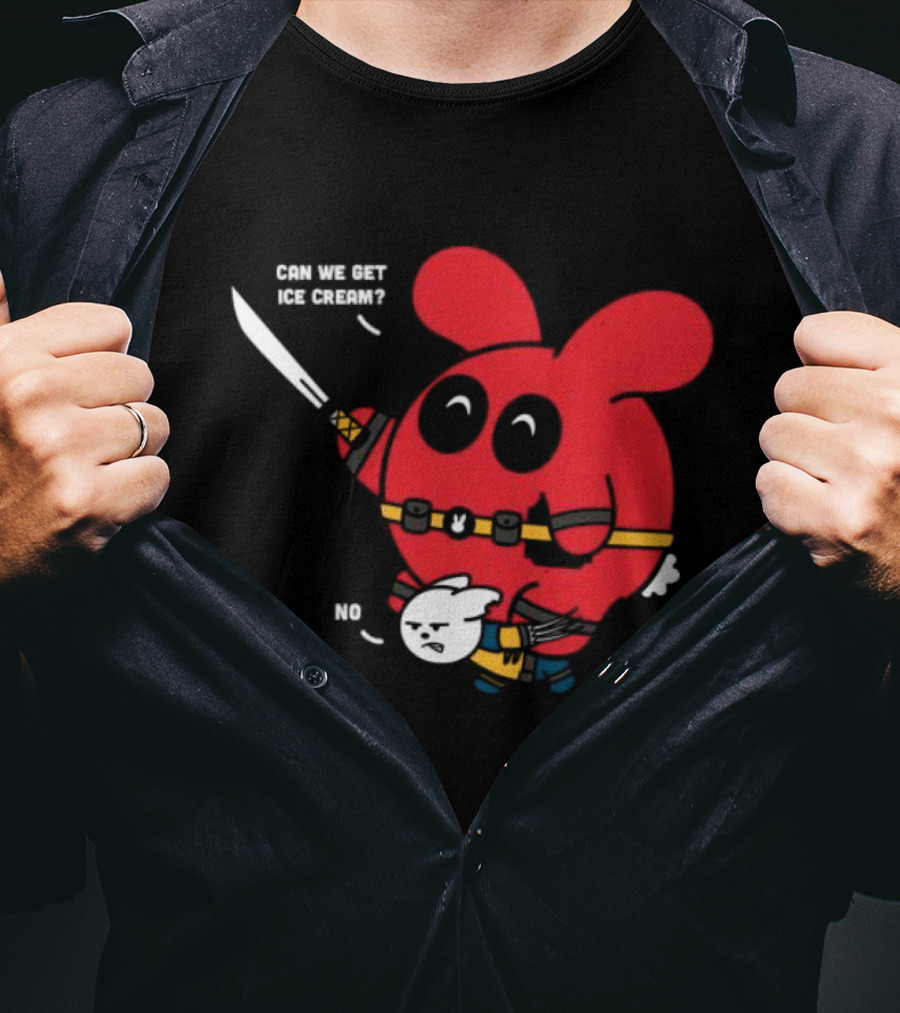 Can We Get Ice Cream No Exclusive Deadpool Rabbit T-Shirt