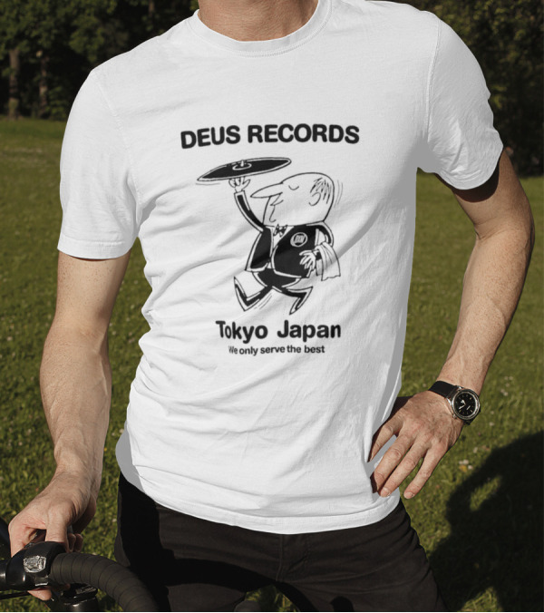 Deus Records Tokyo Japan We Only Serve The Best Vinyl Character T-Shirt