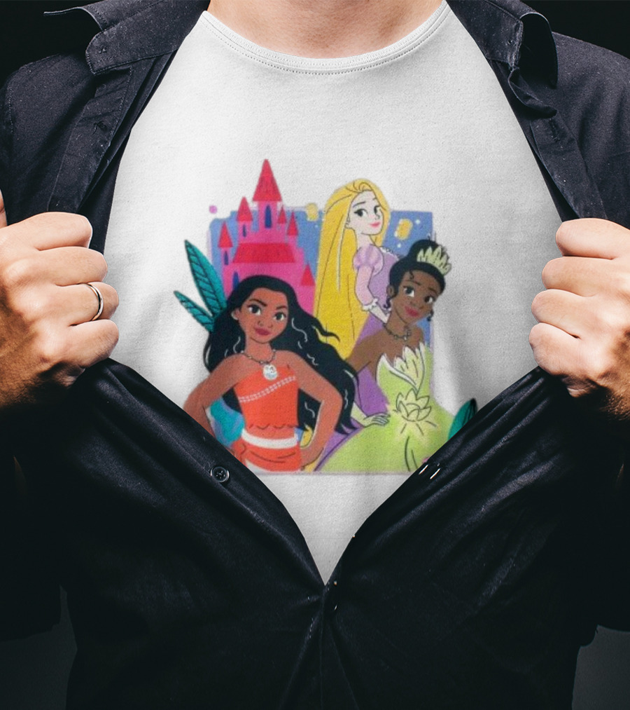 Disney Princess Moana Rapunzel Tiana T-Shirt