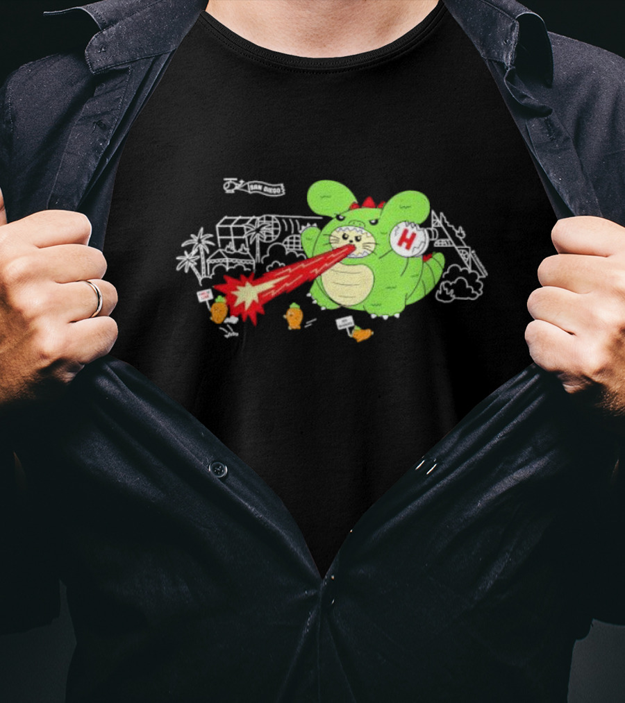 Fatrabbitfarm San Diego Monster End Of The Line No Running T-Shirt