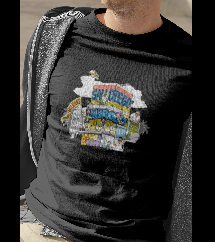 San Diego Skyscraper Happy Hour Crew T-Shirt