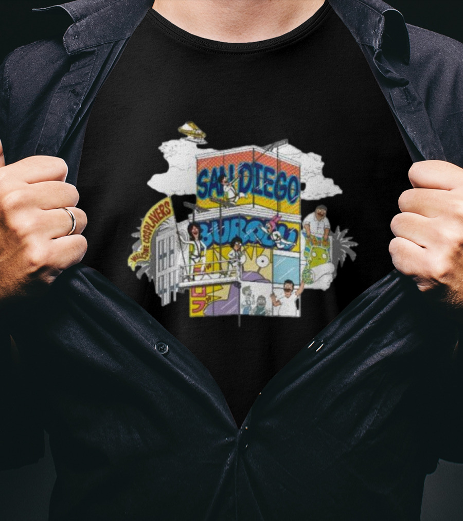 San Diego Skyscraper Happy Hour Crew T-Shirt
