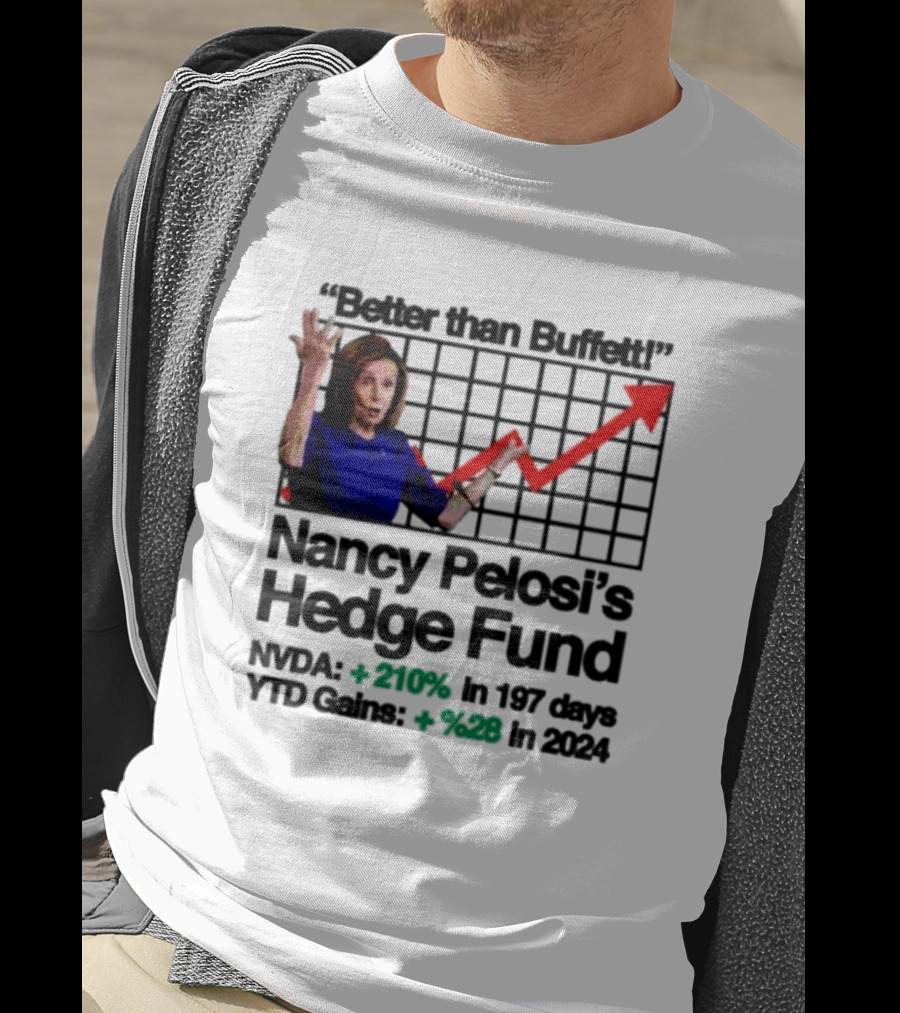Better Than Buffett Nancy Pelosi's Hedge Fund NVDA Gains 210 Percent YTD T-Shirt