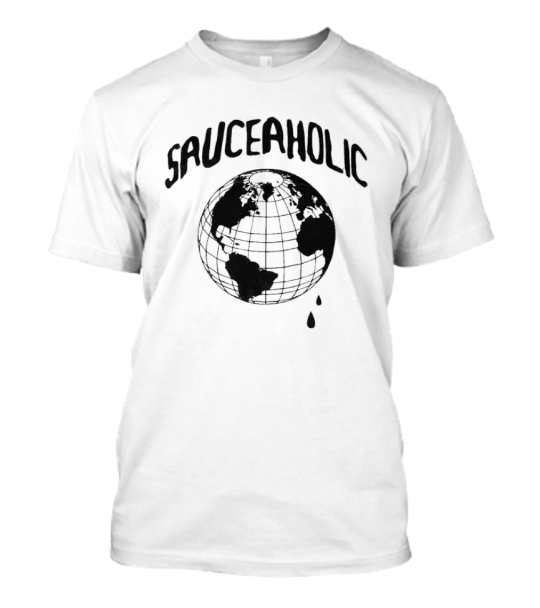 Sauceaholic Drippy World Global Droplets T-Shirt
