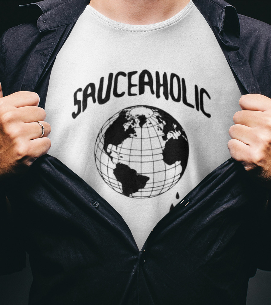 Sauceaholic Drippy World Global Droplets T-Shirt