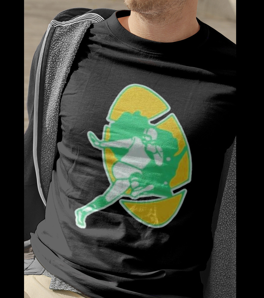 Green Bay Packers Alt Logo 1956 Retro Football Player Emblem T-Shirt
