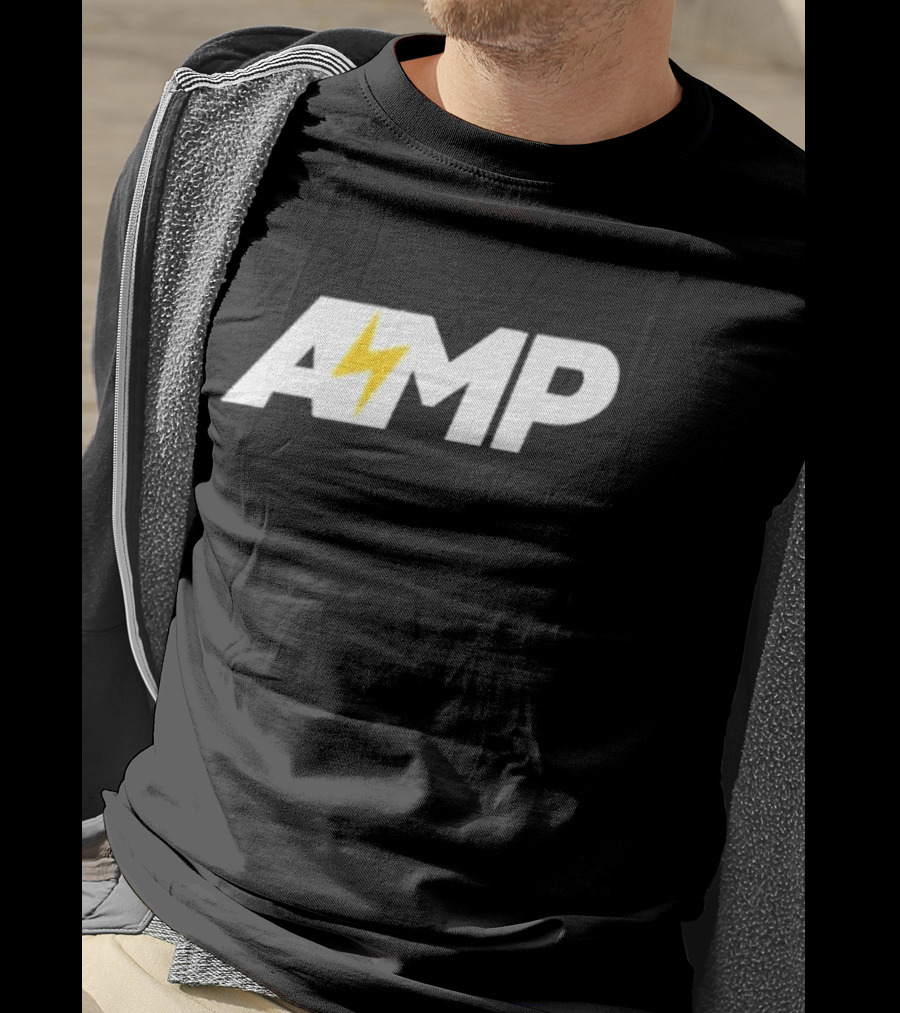 Kai Cenat AMP Farm Logo With Lightning Bolt T-Shirt