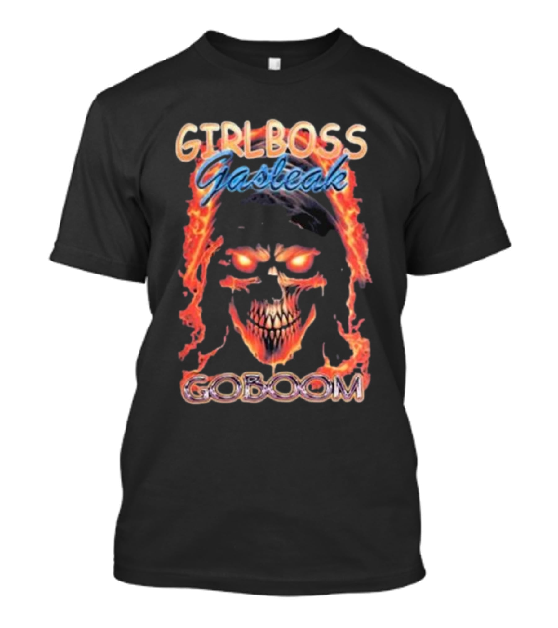 Girlboss Gasteak Fire Skull Goboom T-Shirt