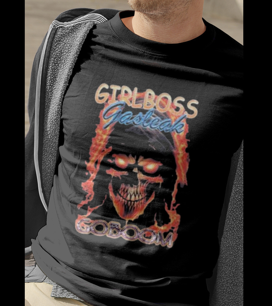 Girlboss Gasteak Fire Skull Goboom T-Shirt