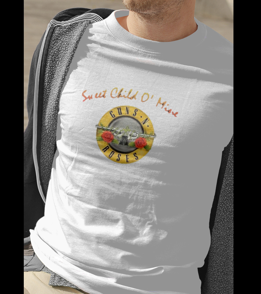 Guns N' Roses Sweet Child O' Mine Circle Logo With Roses And Guns T-Shirt