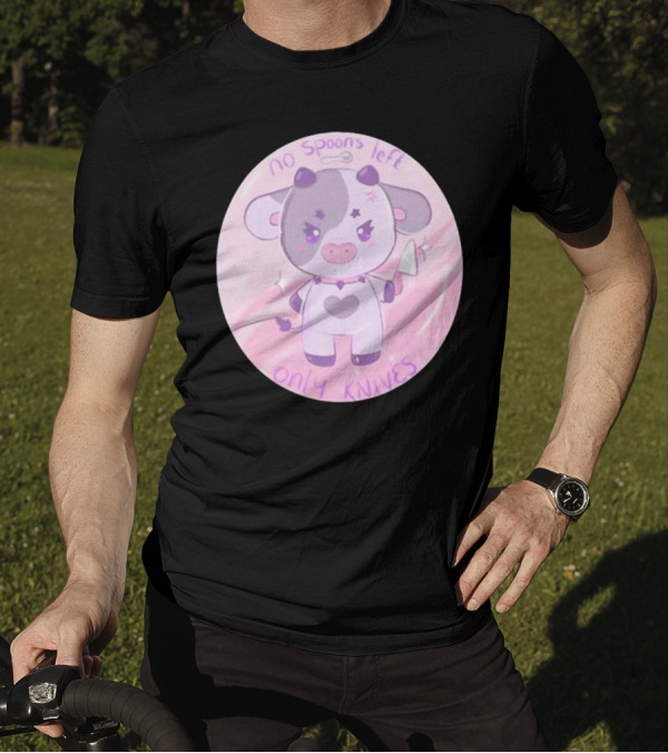 No Spoons Left Only Knives Cow Sugary Carousel T-Shirt