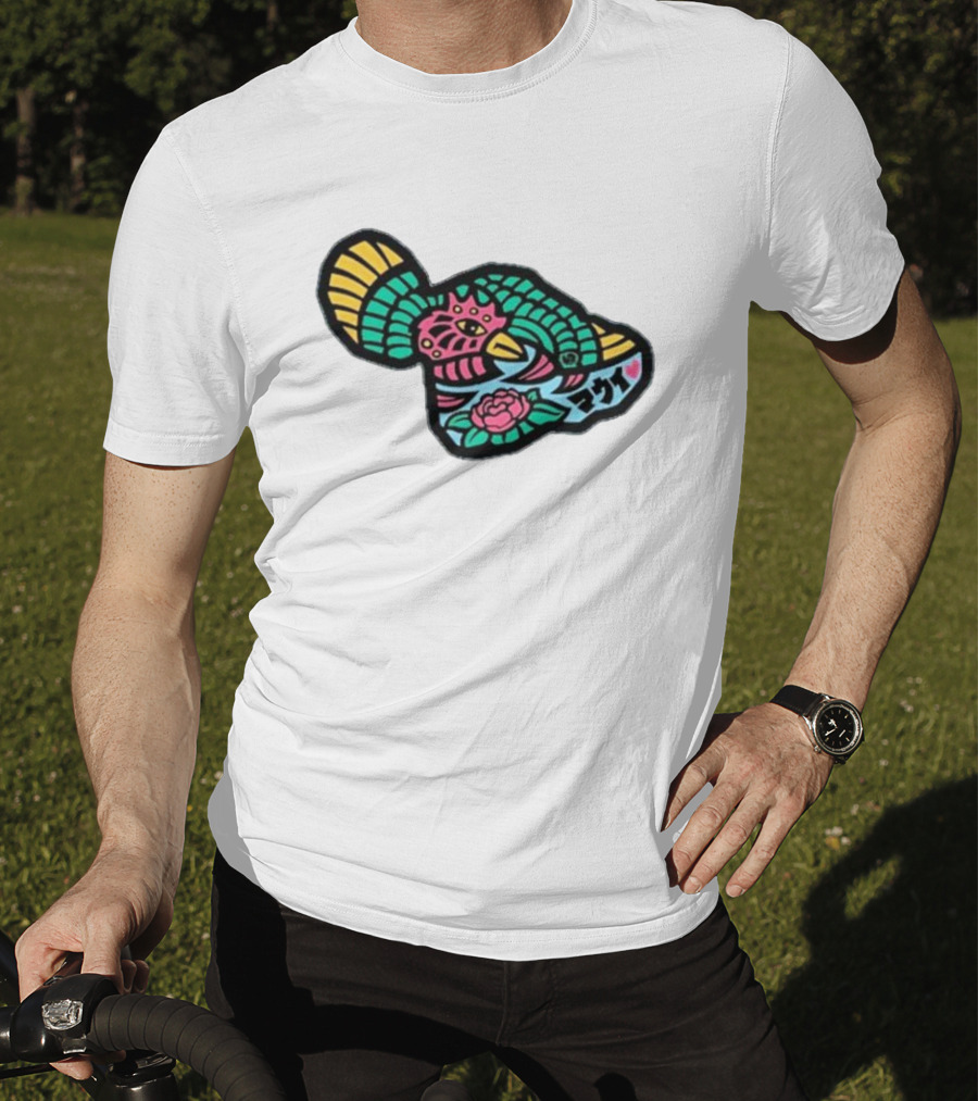 Sumofish Maui Kanji Flower Phoenix T-Shirt