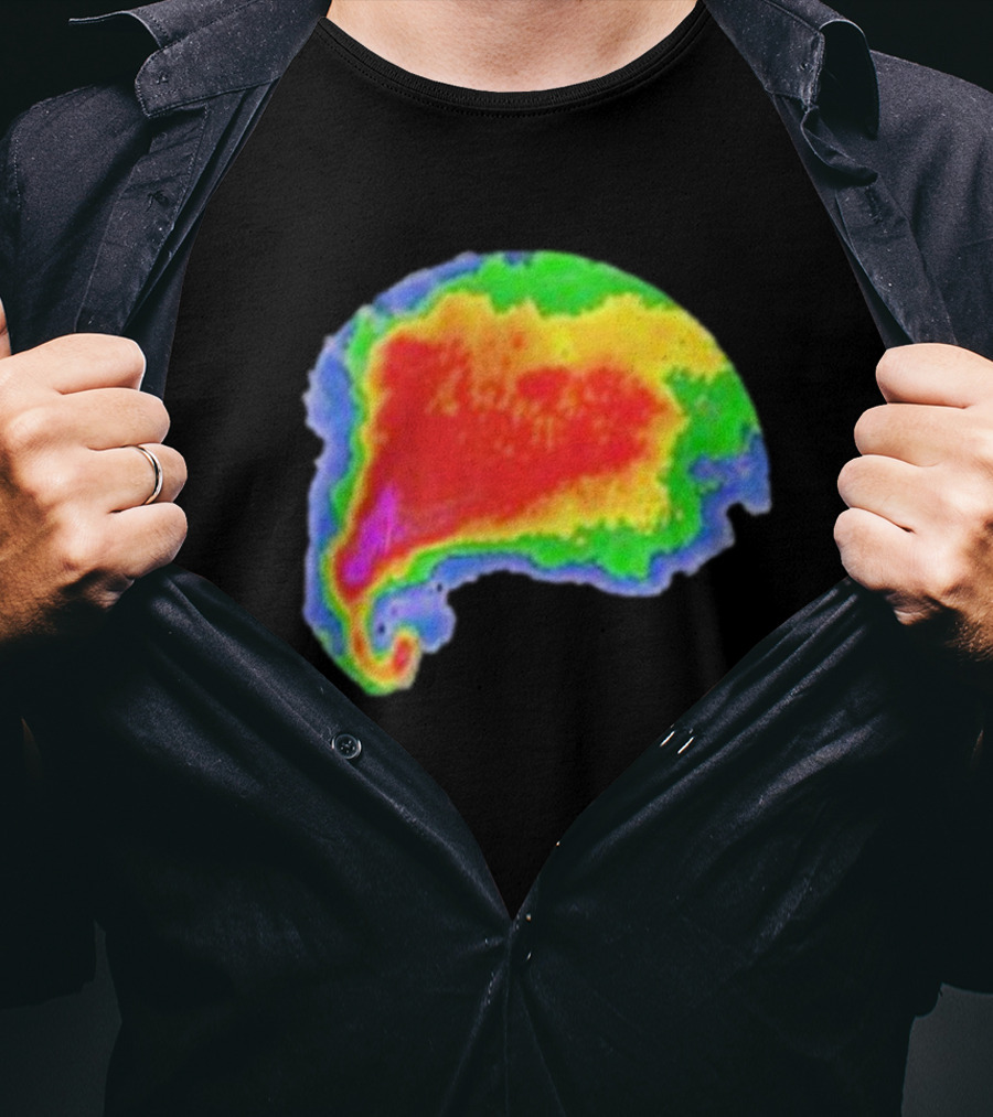 Supercell Weather Radar Heat Map Storm Formation T-Shirt