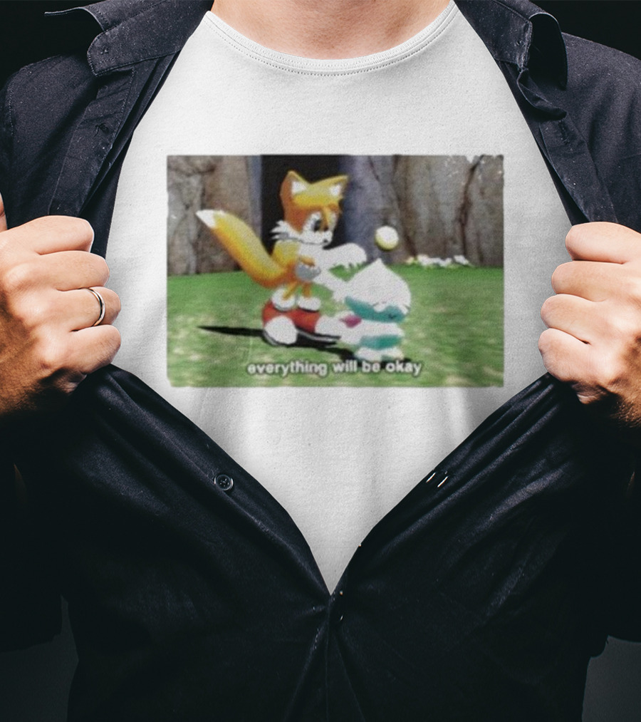 Tails Chao Everything Will Be Okay Game Scene Comfort T-Shirt