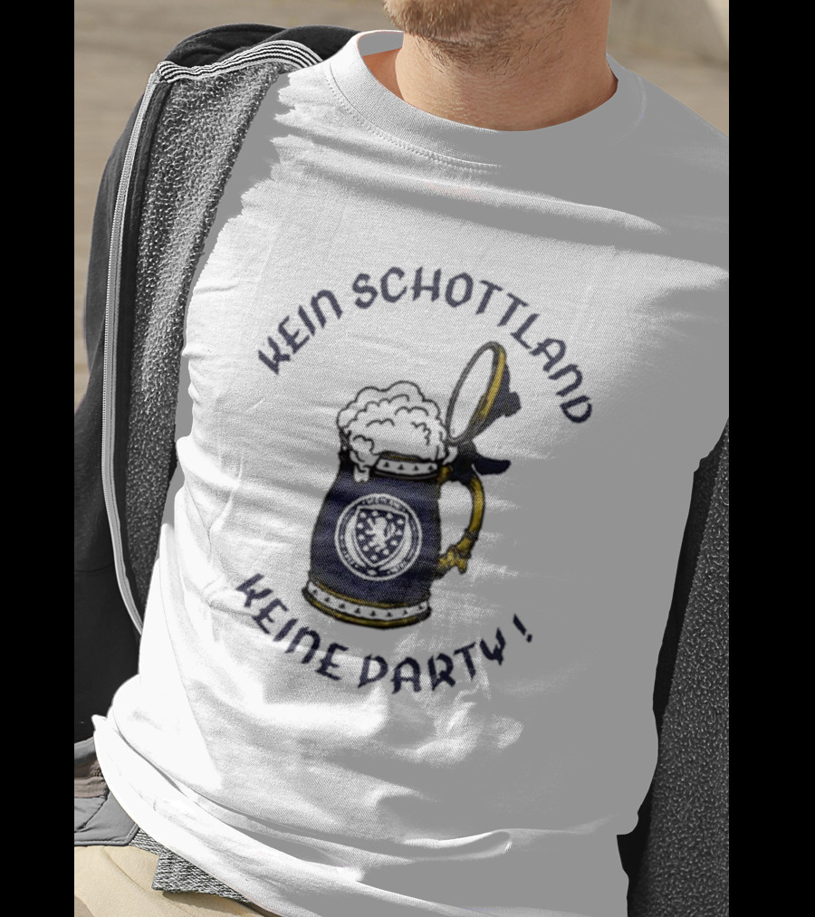 Kein Schottland Keine Party Bierkrug Schottisches Wappen T-Shirt