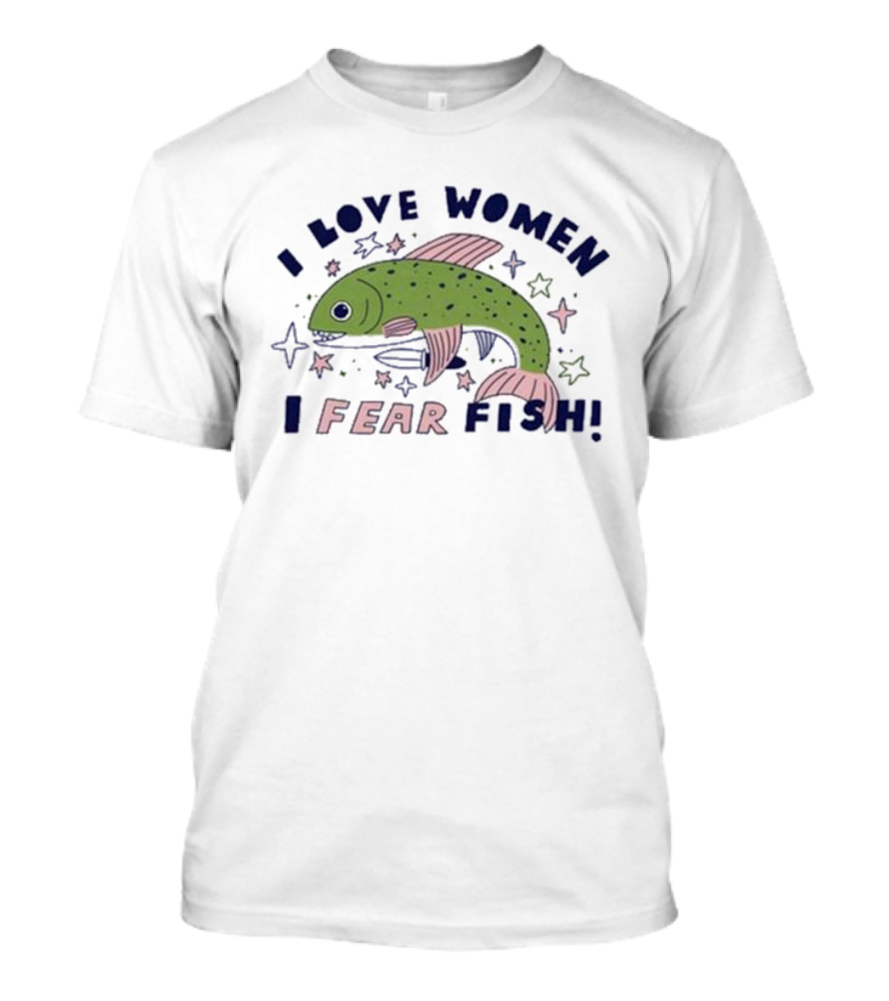 I Love Women I Fear Fish Vintage Tenderghost T-Shirt