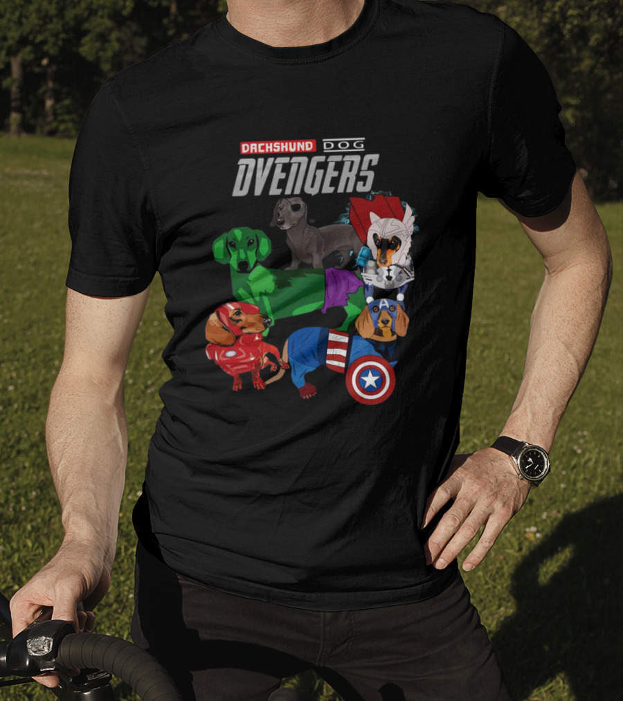 Dachshund Dog Dvengers Marvel-Inspired Hero Dogs T-Shirt