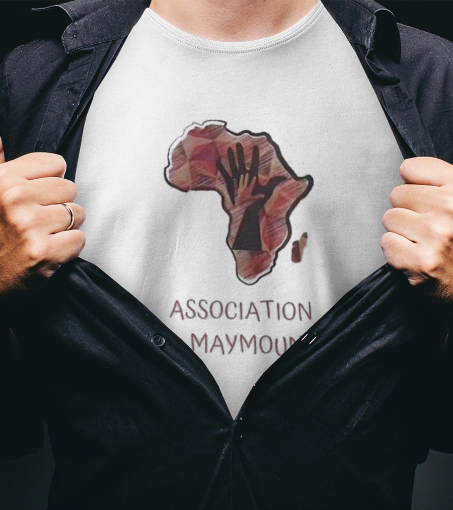 Association Maymouna Africa Map With Hand T-Shirt