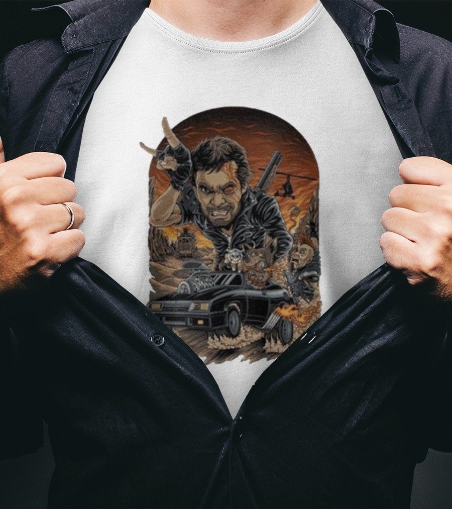 Krisna Okky Mad Max Apocalyptic Road Warrior Scene T-Shirt