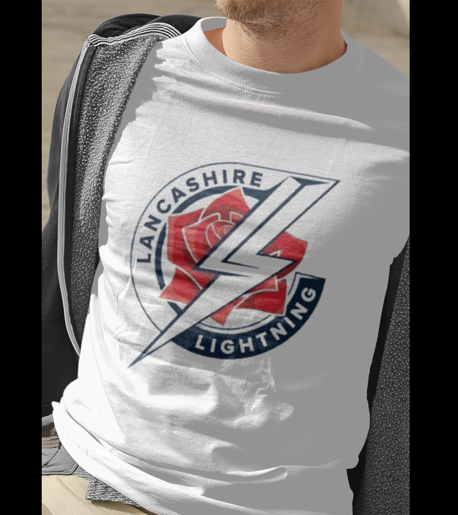 Lancashire Lightning Red Rose Emblem T-Shirt