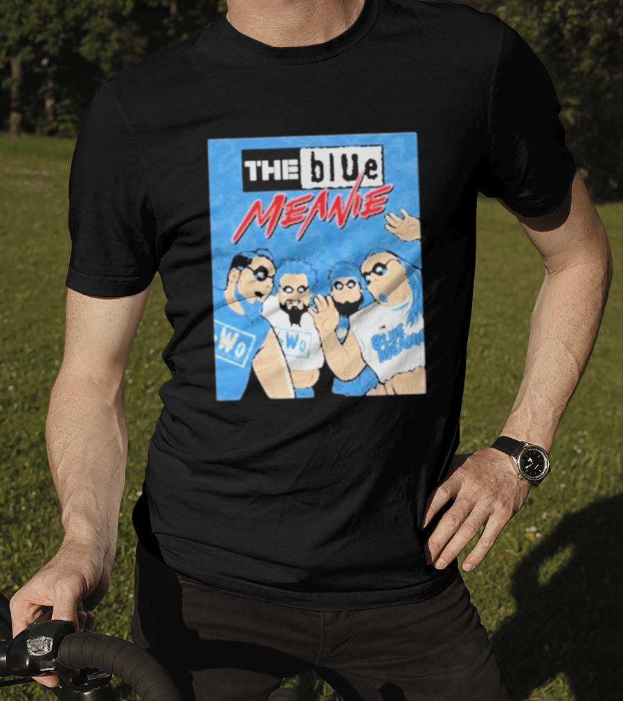 The Blue Meanie NWo Wrestling Comic Style Group T-Shirt