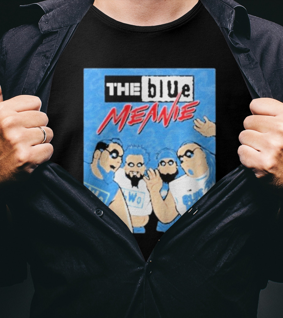 The Blue Meanie NWo Wrestling Comic Style Group T-Shirt