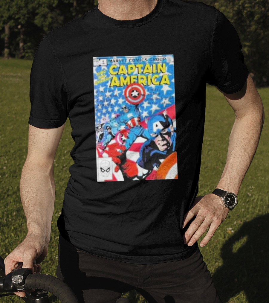Marvel Comics Group Captain America Vintage Cover Rockofftrade Merch T-Shirt