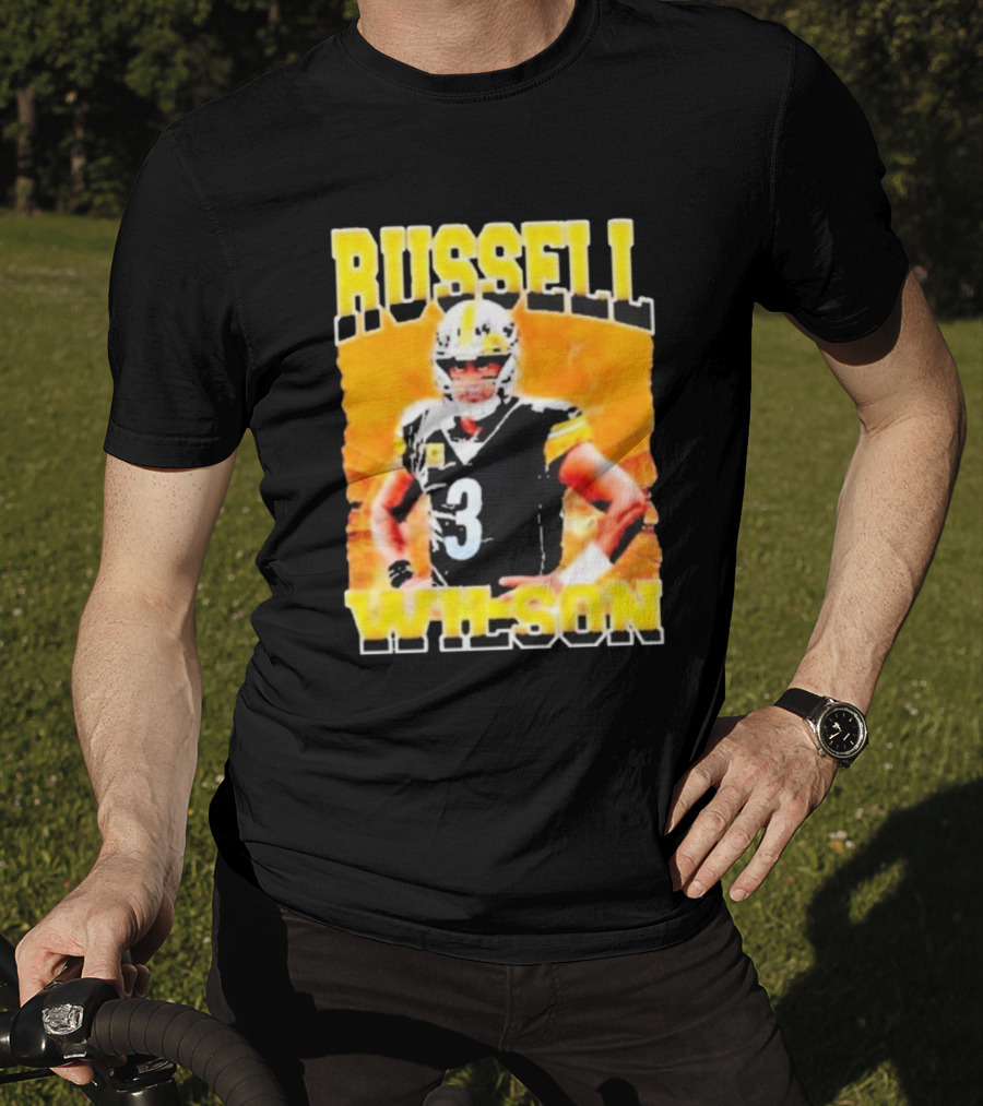 Russell Wilson Vintage Steelers Colors T-Shirt