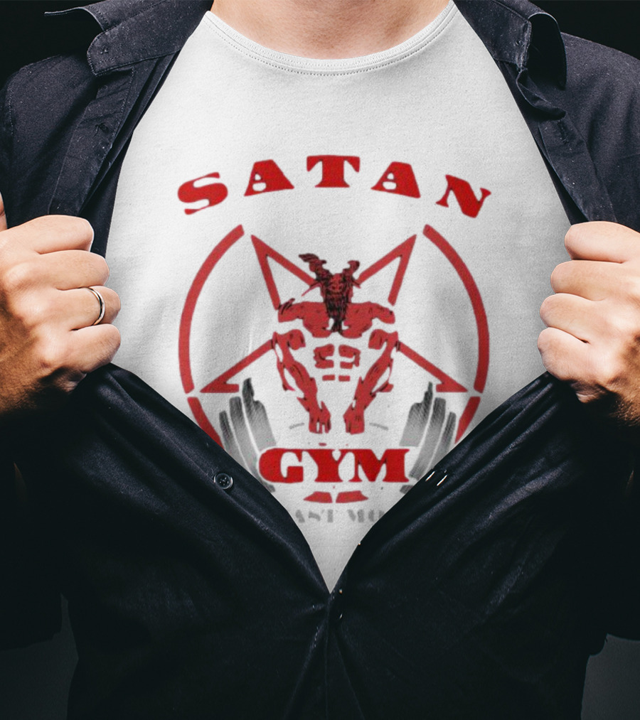 Satan Gym Beast Mode Pentagram Demon Weightlifting T-Shirt