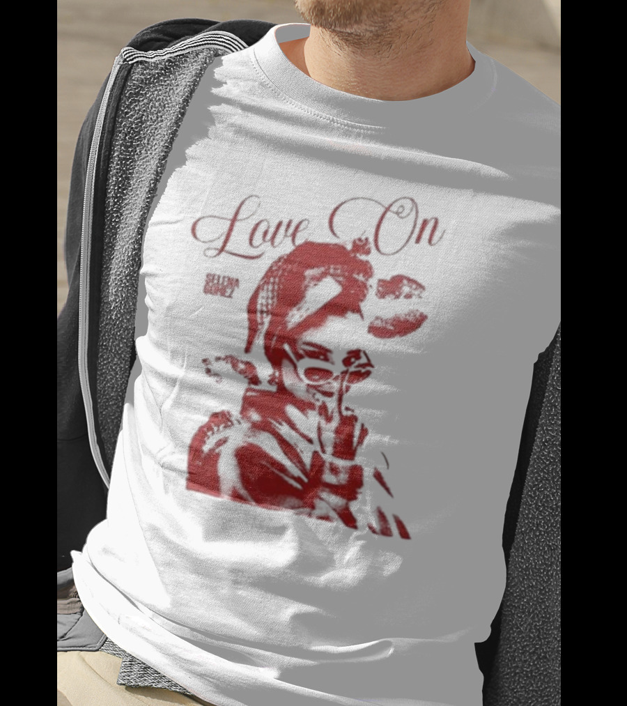 Selenagomez Love On Red Lips And Figure T-Shirt