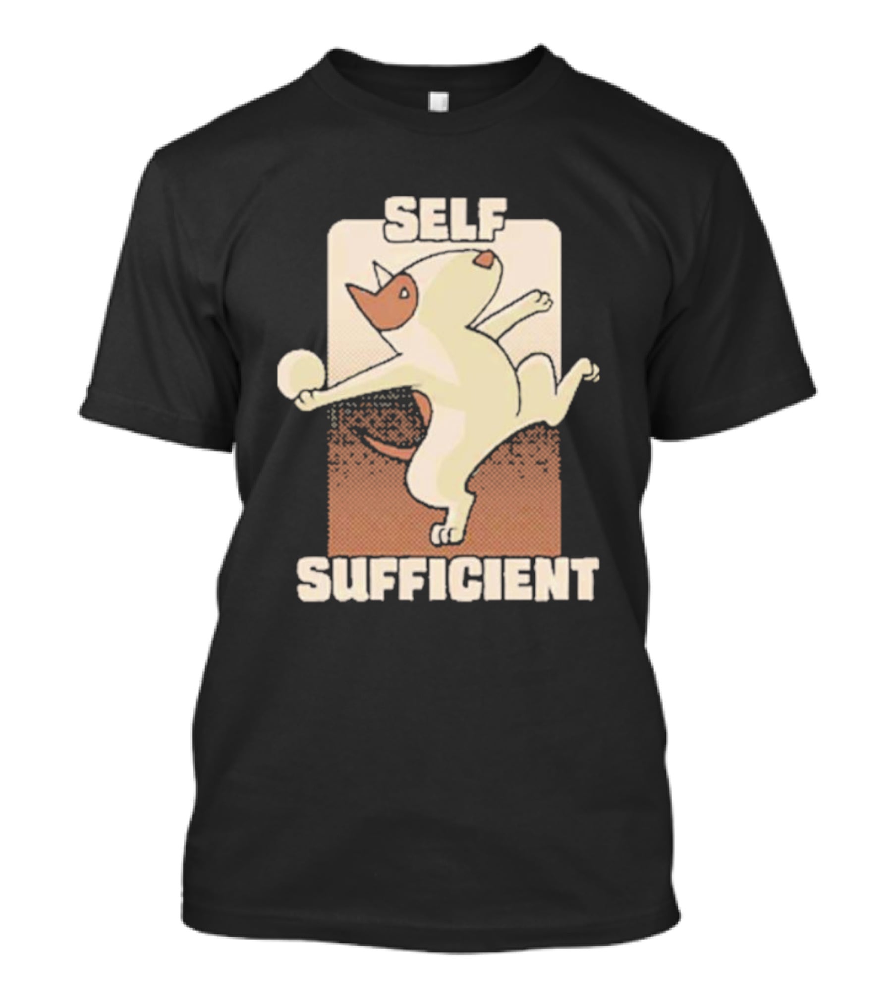 Self Sufficient Bull Terrier T-Shirt