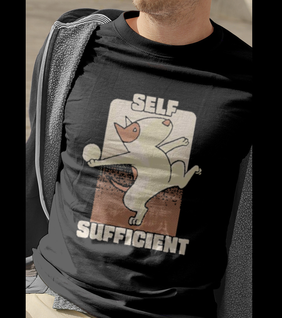 Self Sufficient Bull Terrier T-Shirt