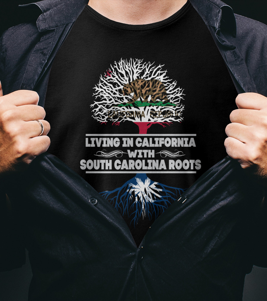 Dual Identity: California Republic Heritage With Deep South Carolina Roots Connection T-Shirt