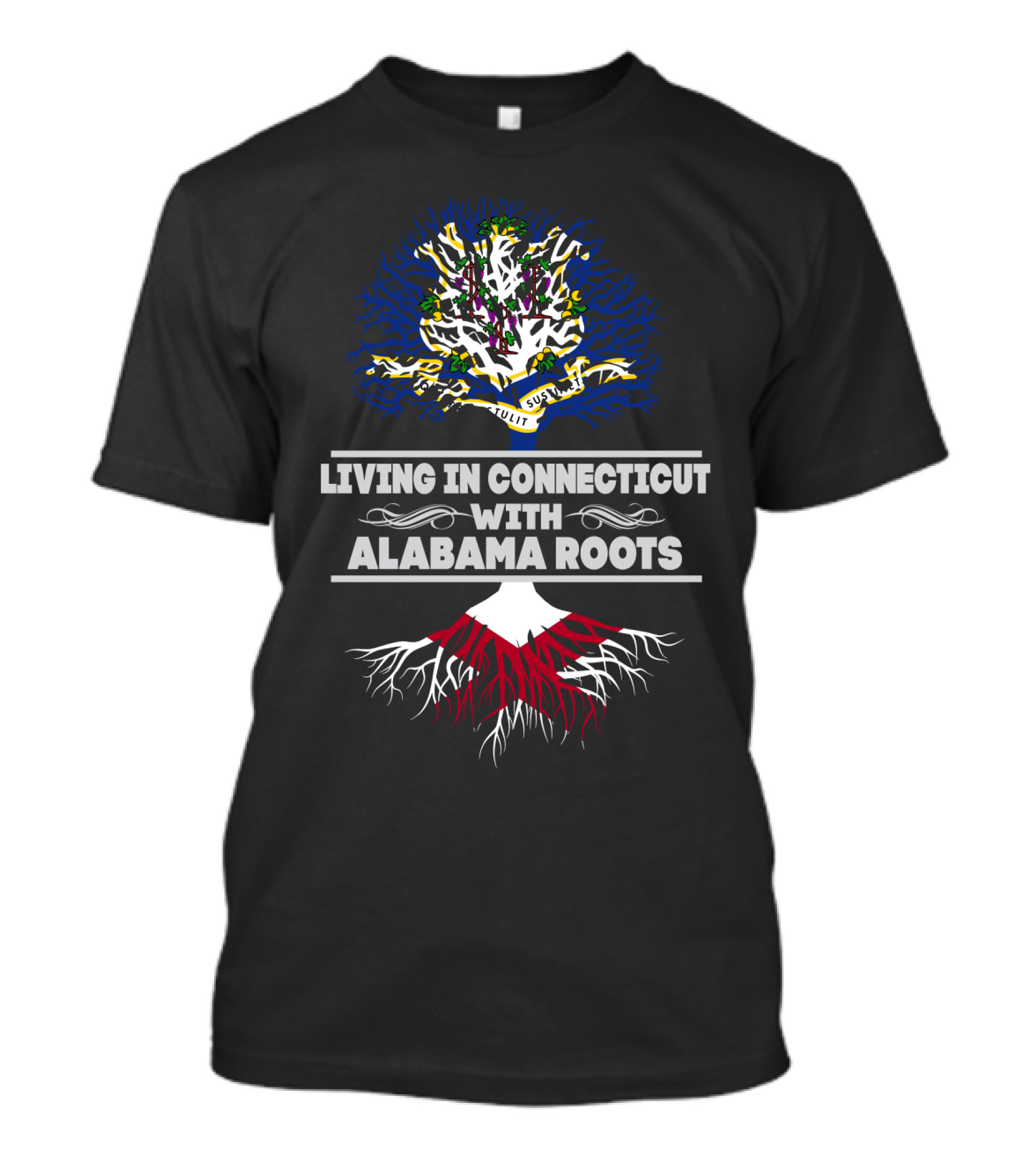 Connecticut Life Blended With Alabama Heritage Featuring Iconic Tree T-Shirt