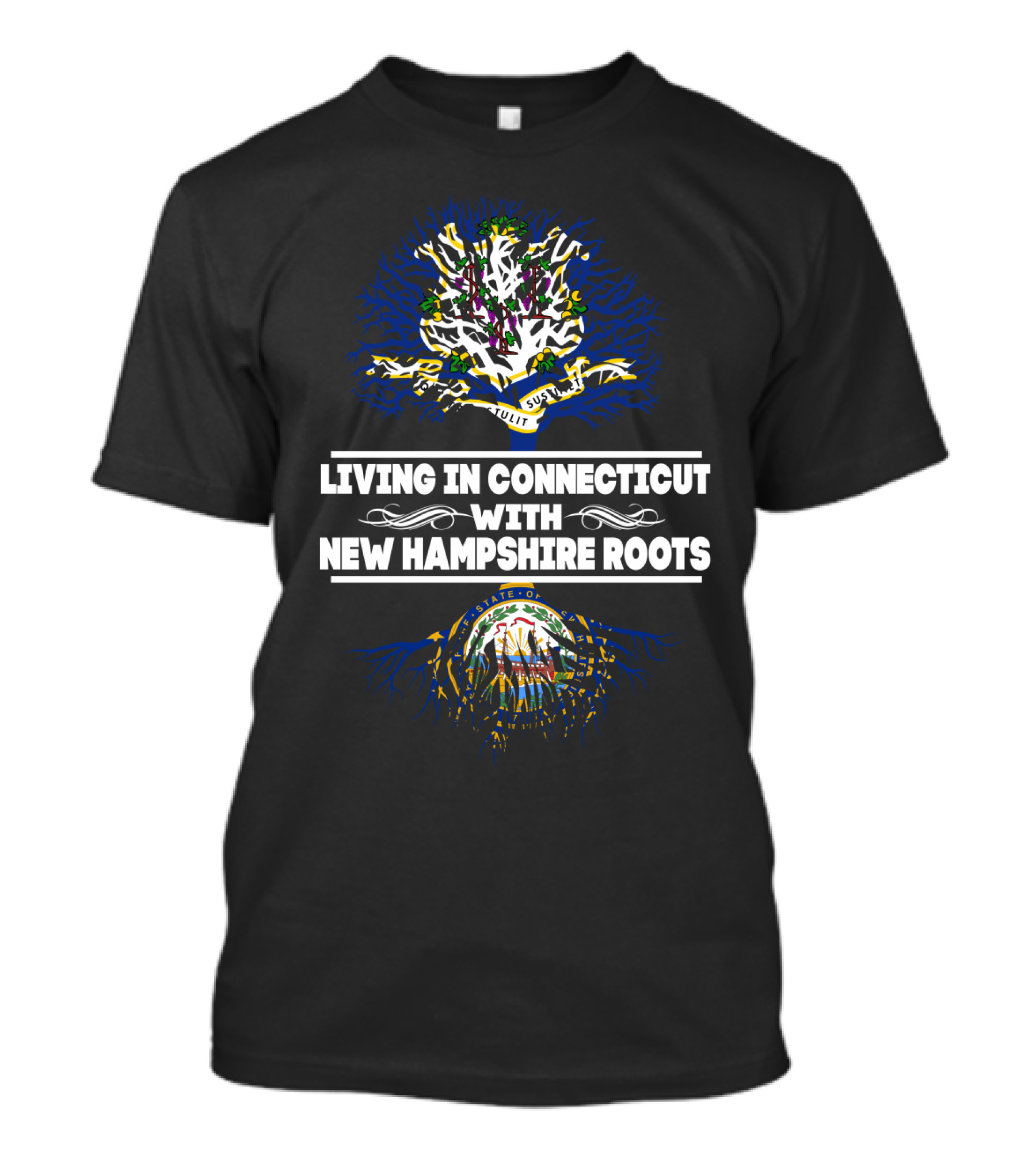 Conn. Life With NH Heritage State Pride Tree T-Shirt
