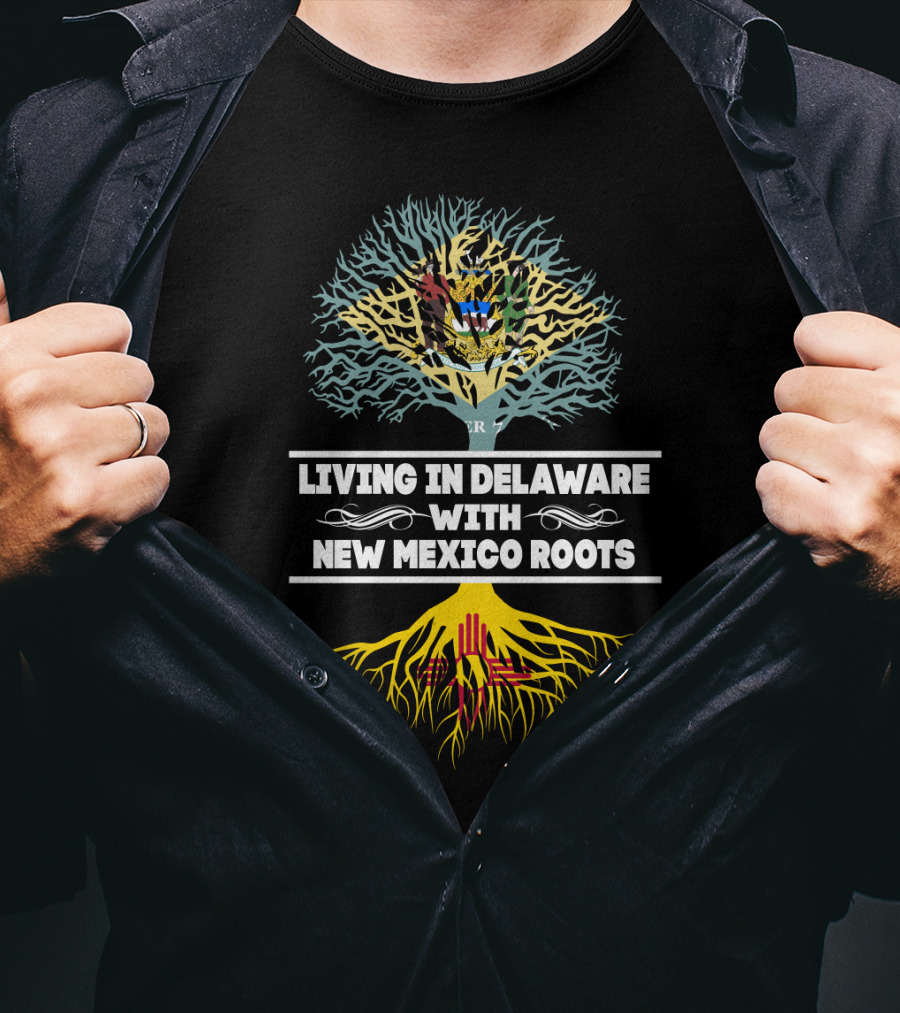 Delaware Life New Mexico Heritage Tree Design Roots T-Shirt