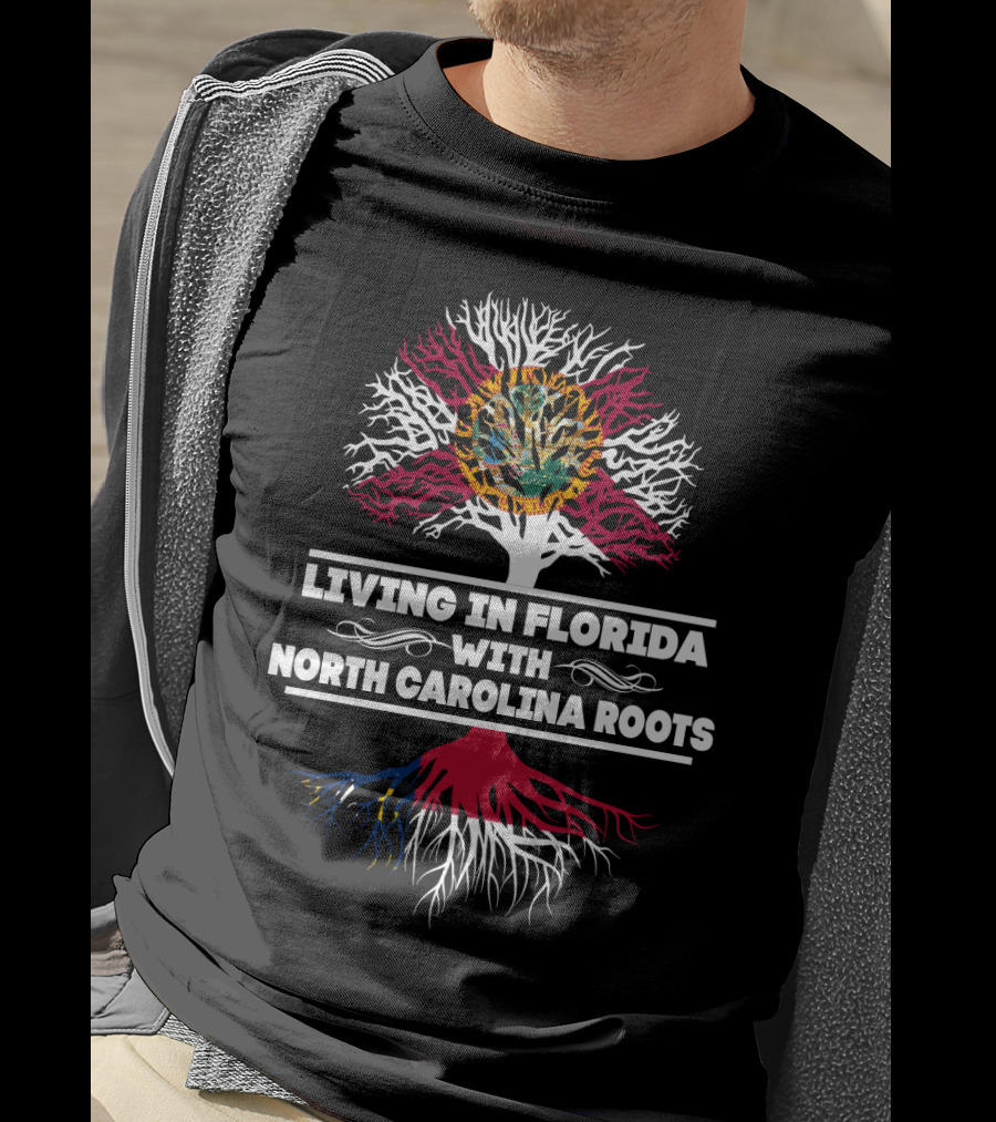 Florida Life With North Carolina Heritage Tree T-Shirt