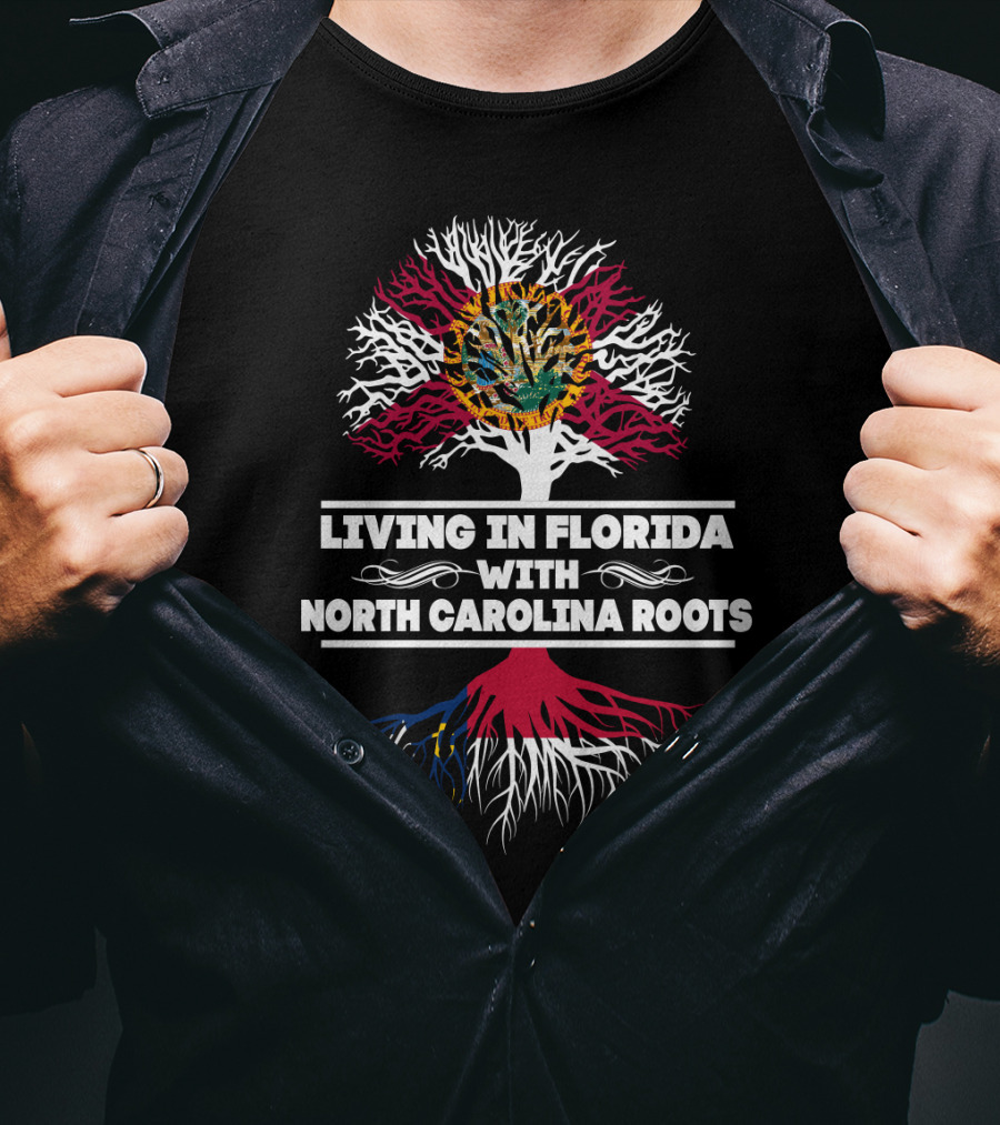 Florida Life With North Carolina Heritage Tree T-Shirt