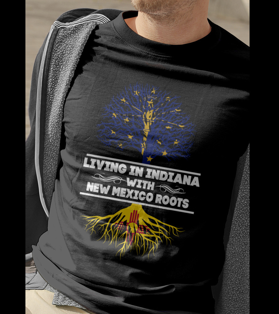Embracing Indiana Life With Deep New Mexico Heritage Symbolism T-Shirt