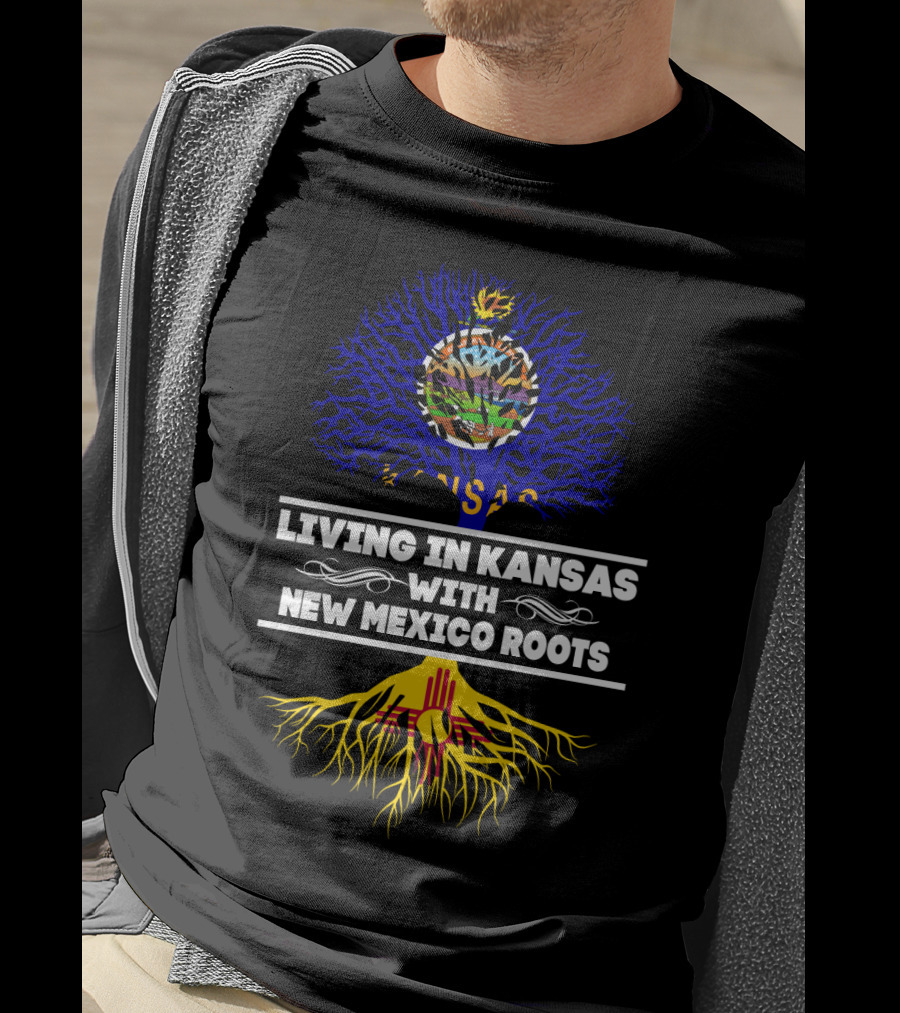 Kansas Life New Mexico Heritage Tree With State Flags T-Shirt