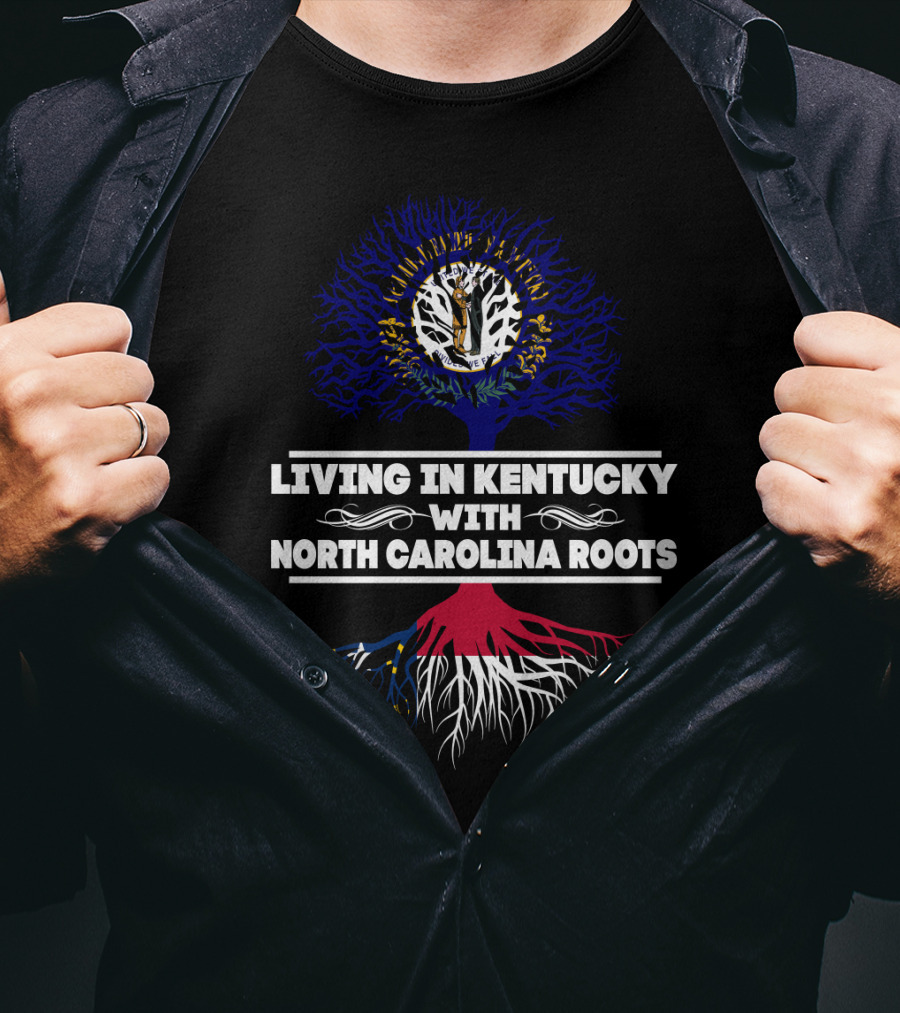 Kentucky Lifestyle Blended With Deep North Carolina Roots Tree T-Shirt