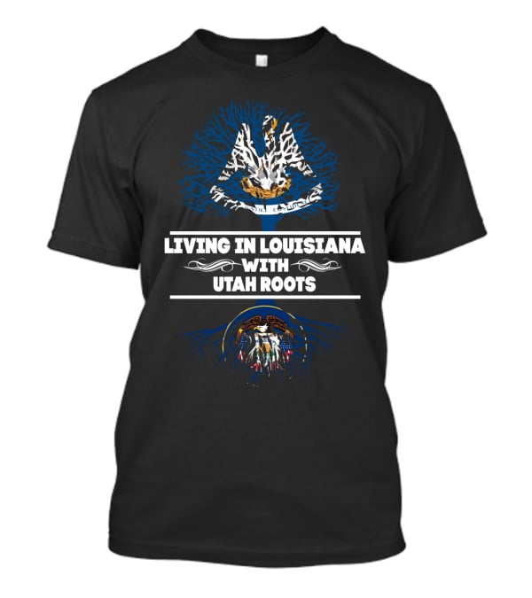 Louisiana Living With Utah Roots Pelican And Beehive Symbolism T-Shirt